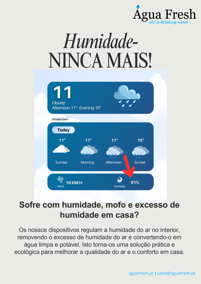 Damp no more agua fresh air water dehumidifyer drinking clean agua rain humidity air